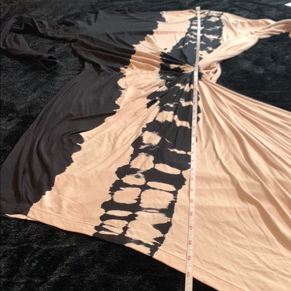 Young Fabulous & Broke Elegant Blue / Black and Pink Tie-Dye Dress Size Large - Picture 12 of 13